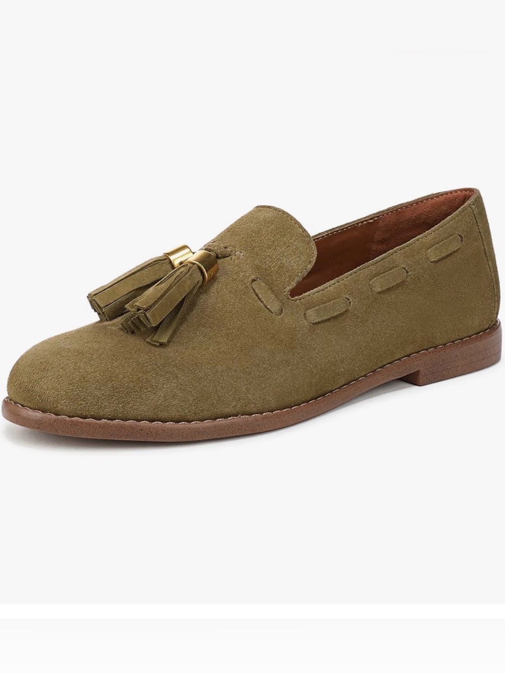 Franco Sarto Hartlie Olive Suede Tassel Loafers